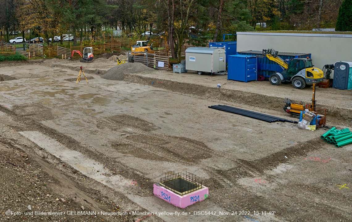 24.11.2022 - Baustelle an der Quiddestraße Haus für Kinder in Neuperlach